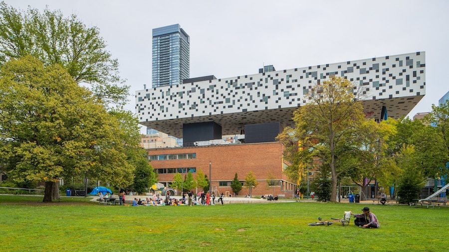 Ontario College of Art & Design University showing picnicing and a garden