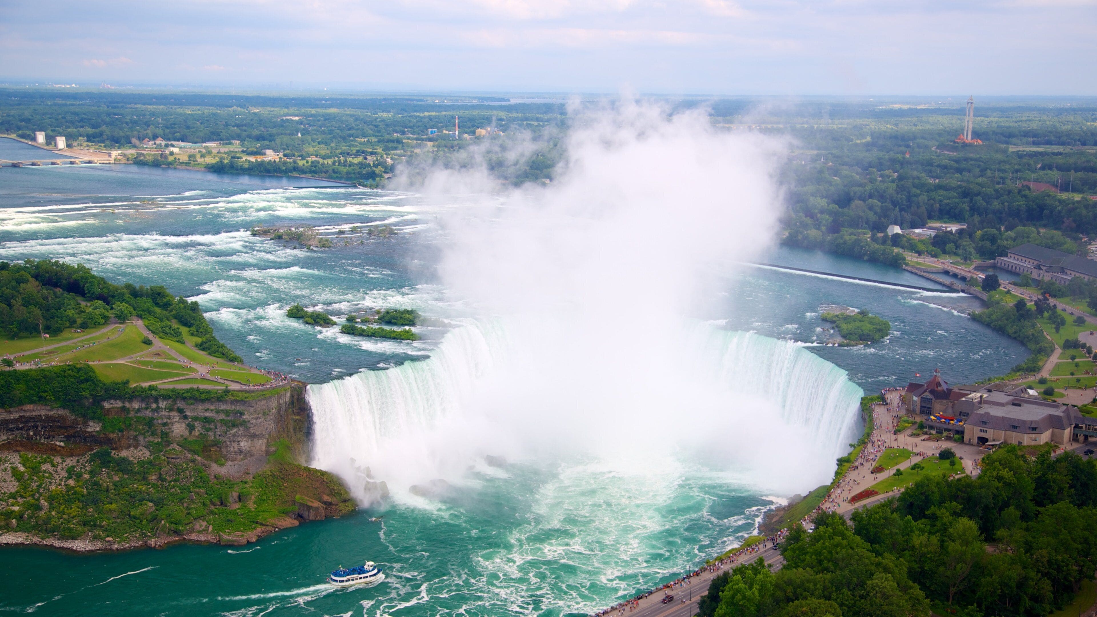 Skylon Tower featuring landscape views, a cascade and a river or creek