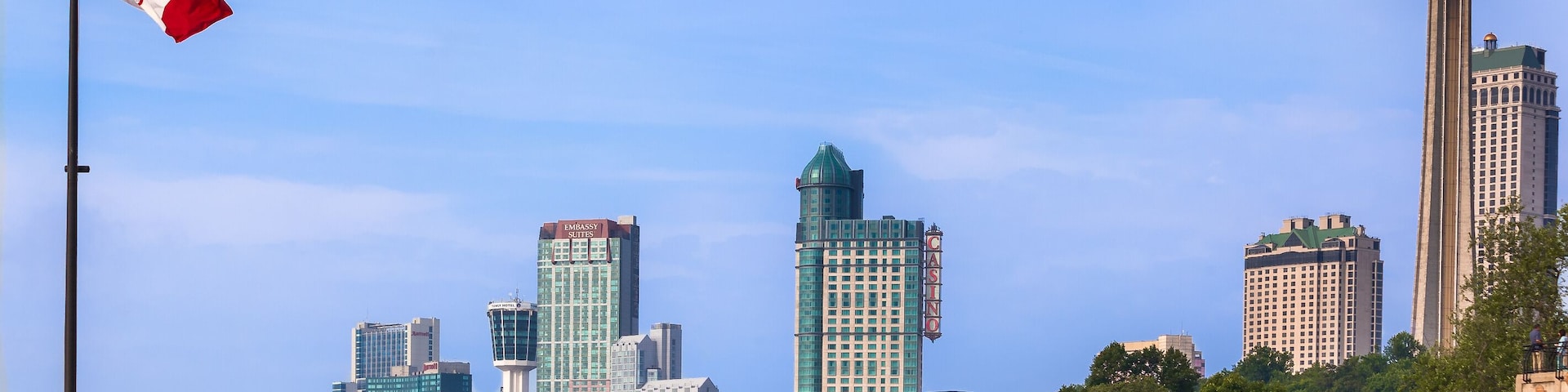 The Skylon Tower with fallsview hotels and resorts, Niagara Falls