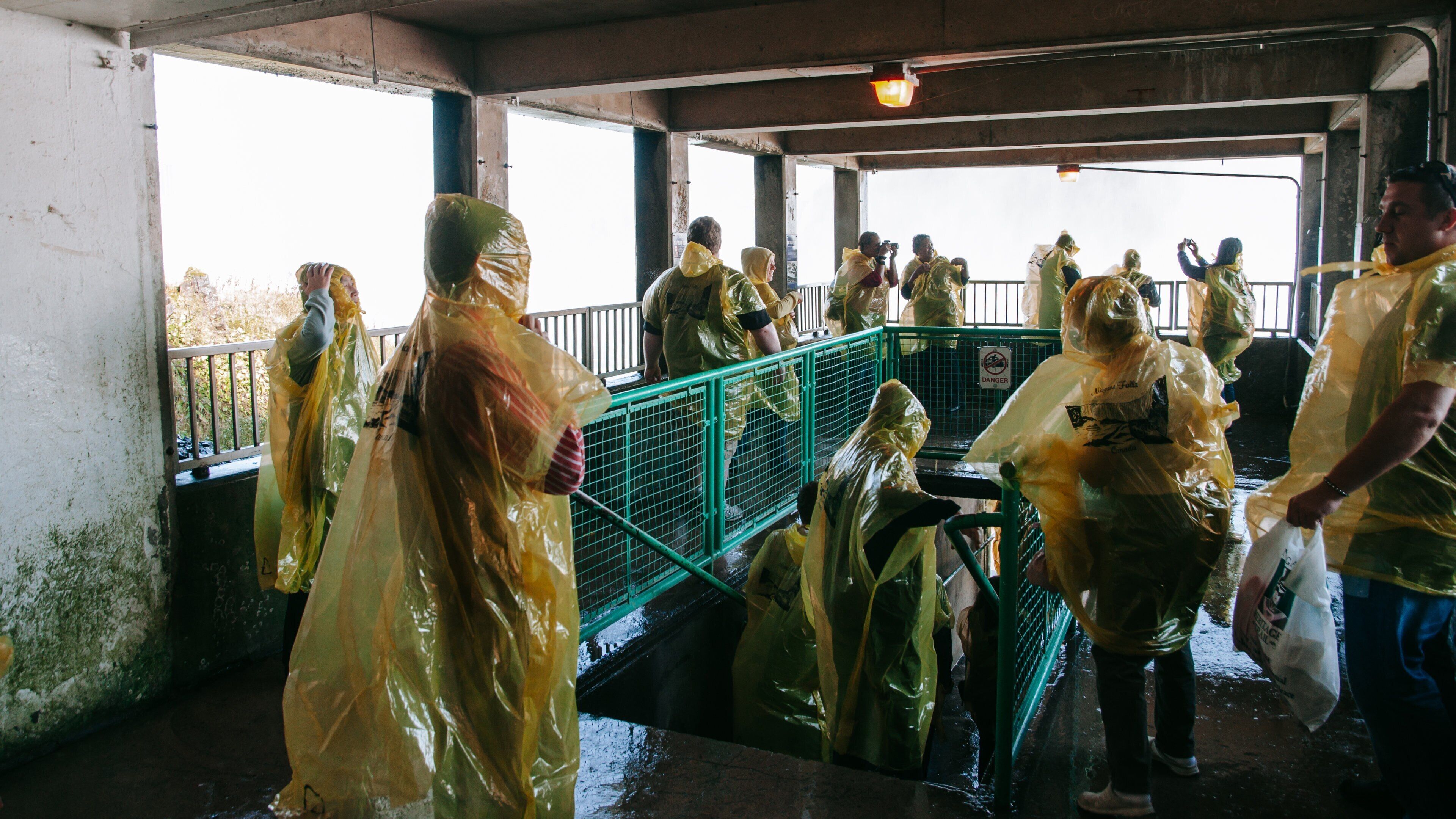 Horseshoe Falls which includes interior views as well as a small group of people