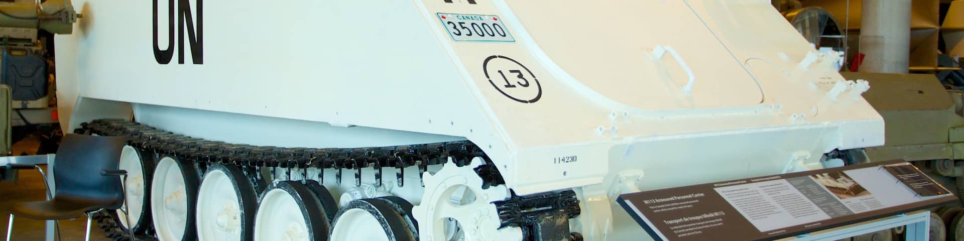 Canadian War Museum showing military items and interior views