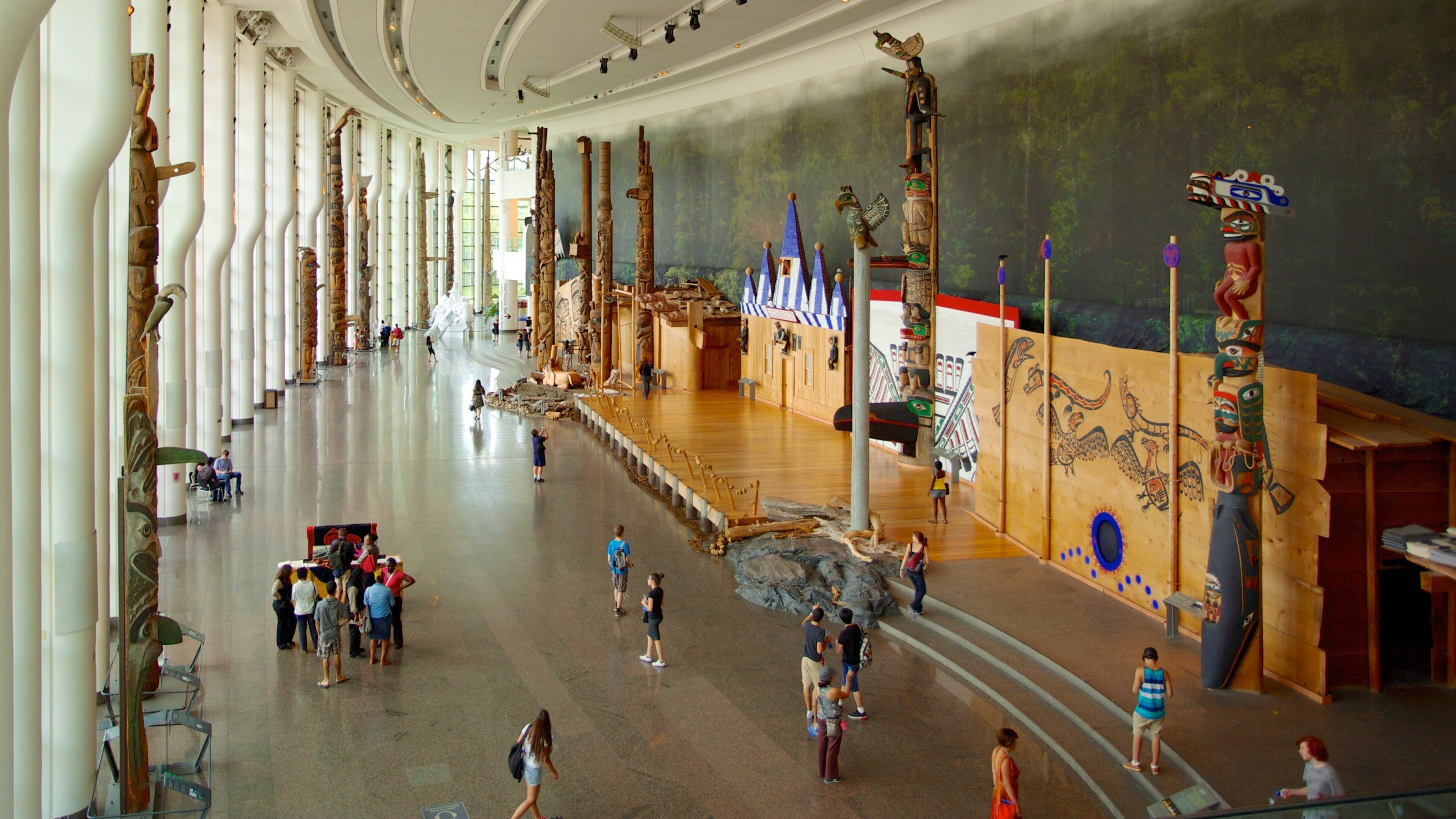 Canadian Museum of History showing interior views as well as a large group of people