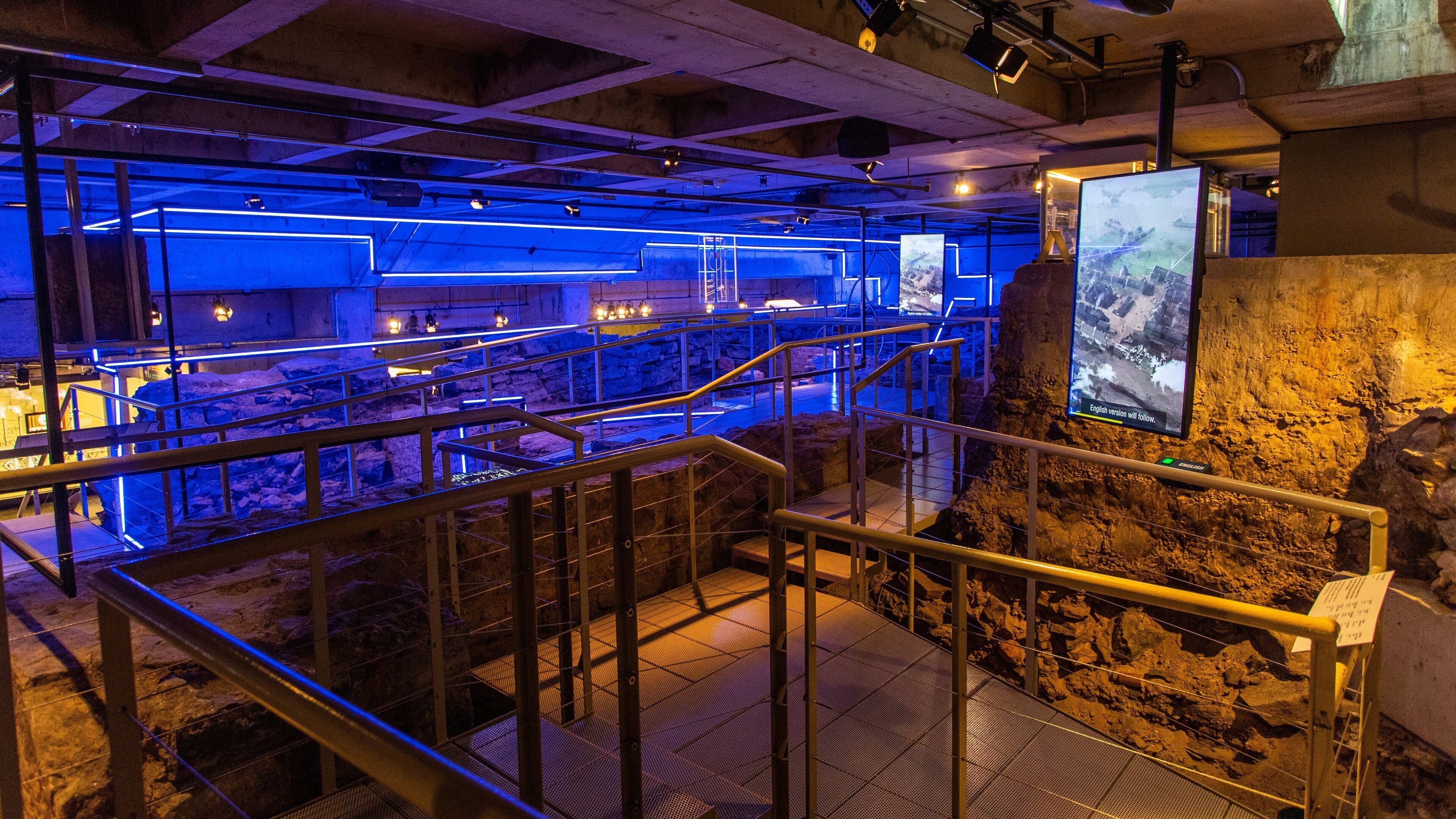 Montreal Museum of Archaeology and History showing interior views