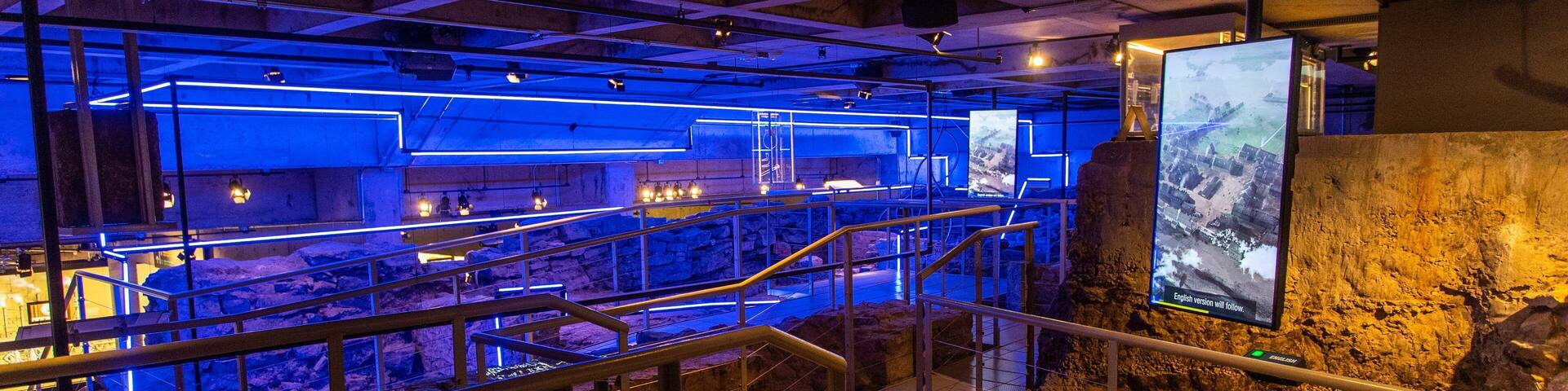 Montreal Museum of Archaeology and History showing interior views