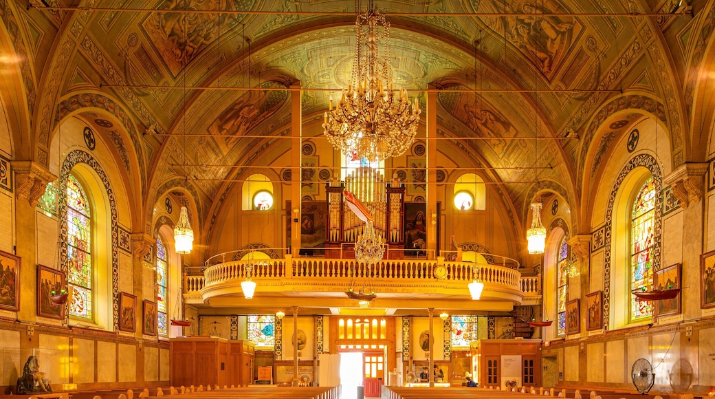 Notre-Dame-de-Bon-Secours Chapel showing heritage elements, a church or cathedral and interior views