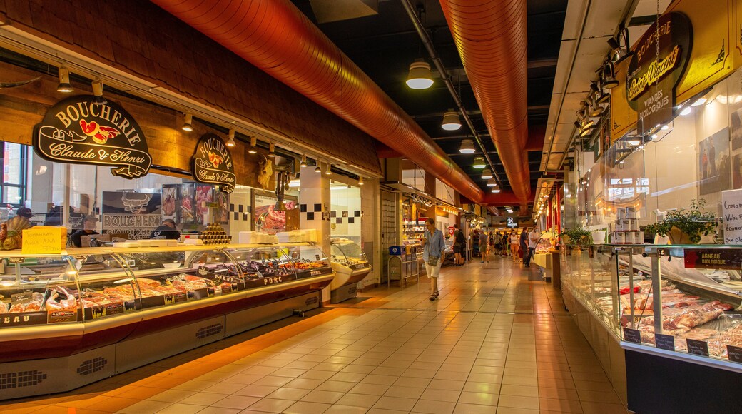 Atwater Market showing interior views, food and markets