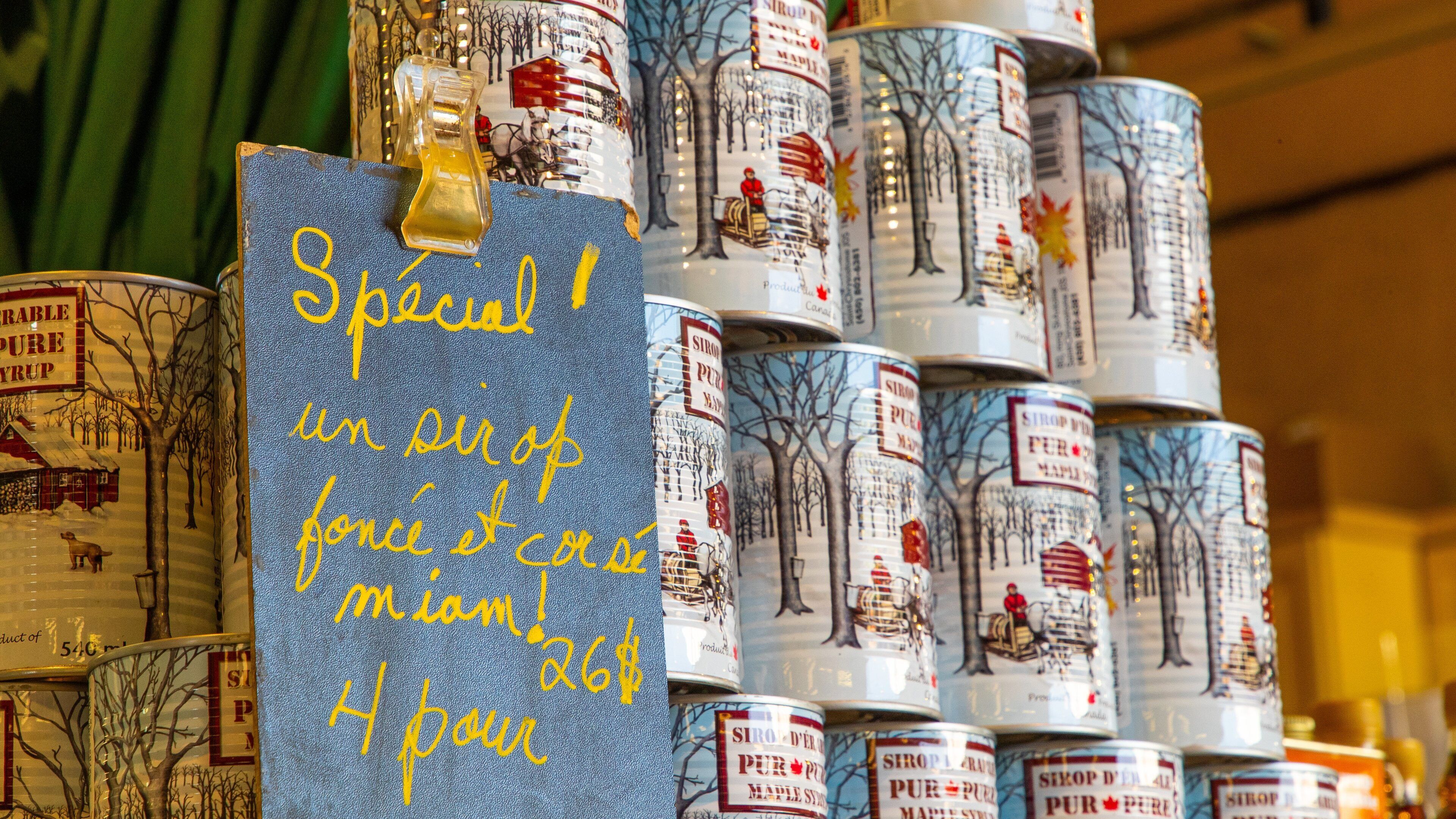 Atwater Market which includes markets and signage