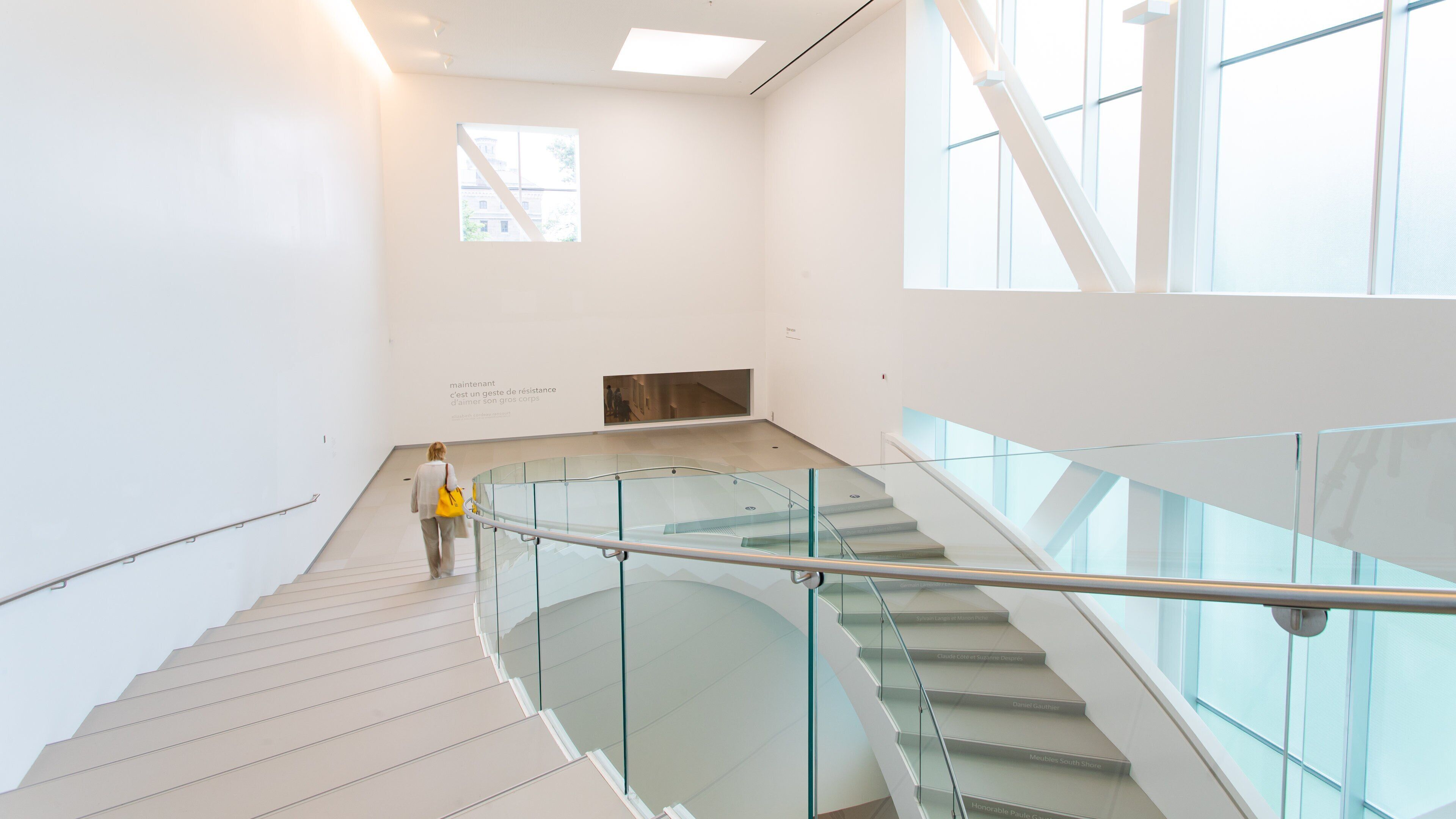 Quebec National Museum of Fine Arts which includes interior views as well as an individual femail