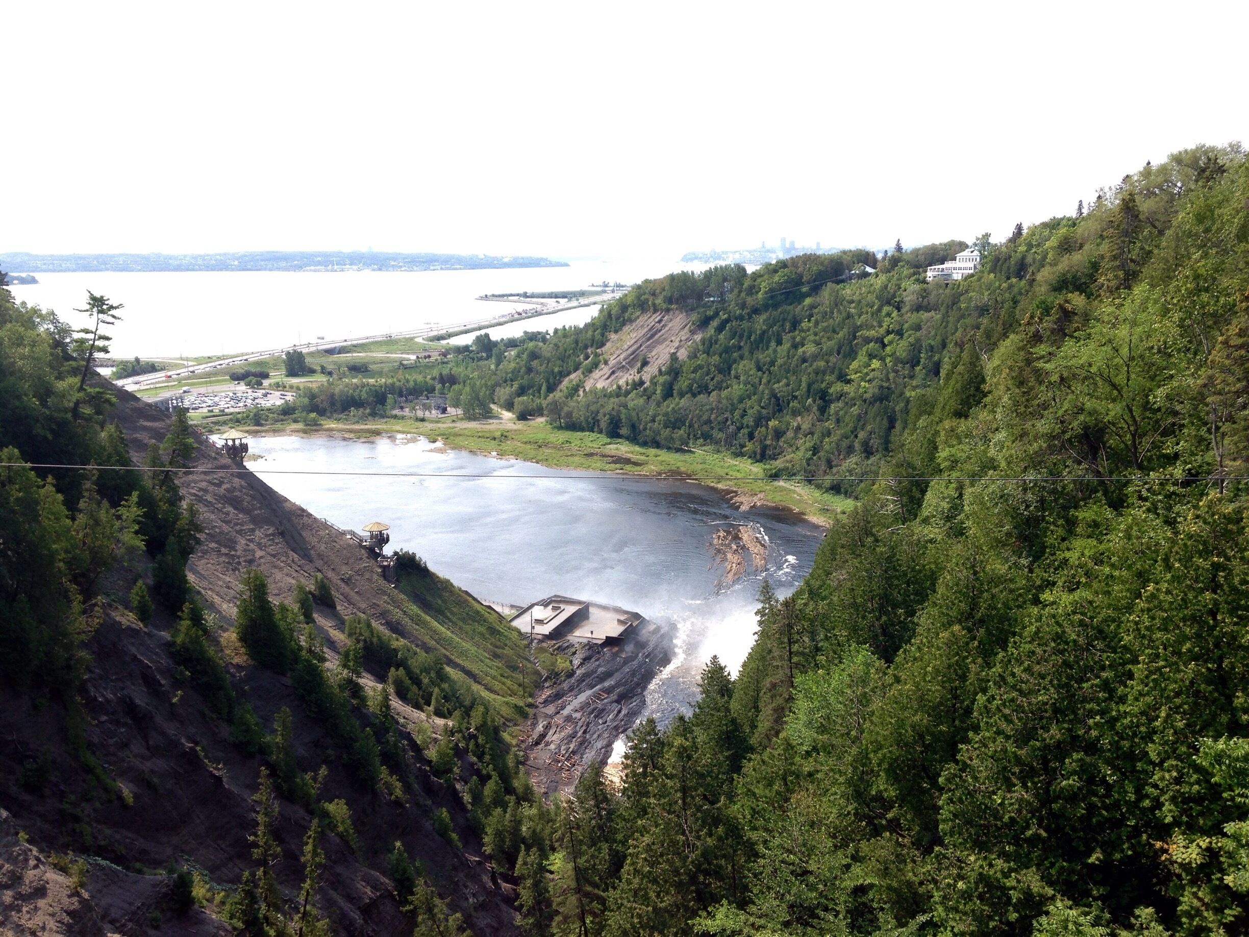 One of the views from Montmorency falls (obviously the falls aren't in it). I took the cable car up to the top. From there you are able to cross a bridge over the falls, which are higher than Niagra Falls, and come down some trails on the other side that eventually lead to a nice long staircase to get down. This is the easiest way to go around from what I could tell although there are any number of ways to get up close and personal with these falls, including zip lining! I would have done it if I hadn't been wearing a dress :(