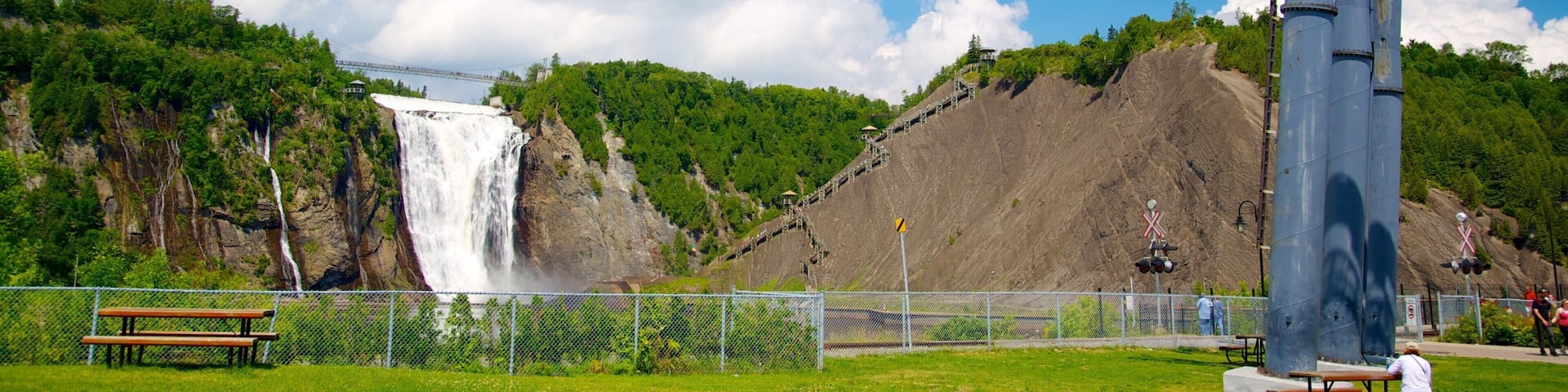 Montmorency Falls which includes a gondola and a cascade