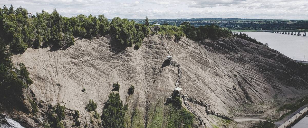 The last stop on this trip was a visit to Montmorrency Falls. While this was quite the site to see, if you don't go there at the crack of dawn during the summer months, you can expect to be one of thousands of people trying to shove their way through. So... leave early and wear comfortable shoes! The hike is fairly small (and not really a hike - more of a path) to get to the actual falls - but the stairs to climb down there are plenty. There is no entrance fee to get into the park, but there is a fee if you choose to do the zip-lining.