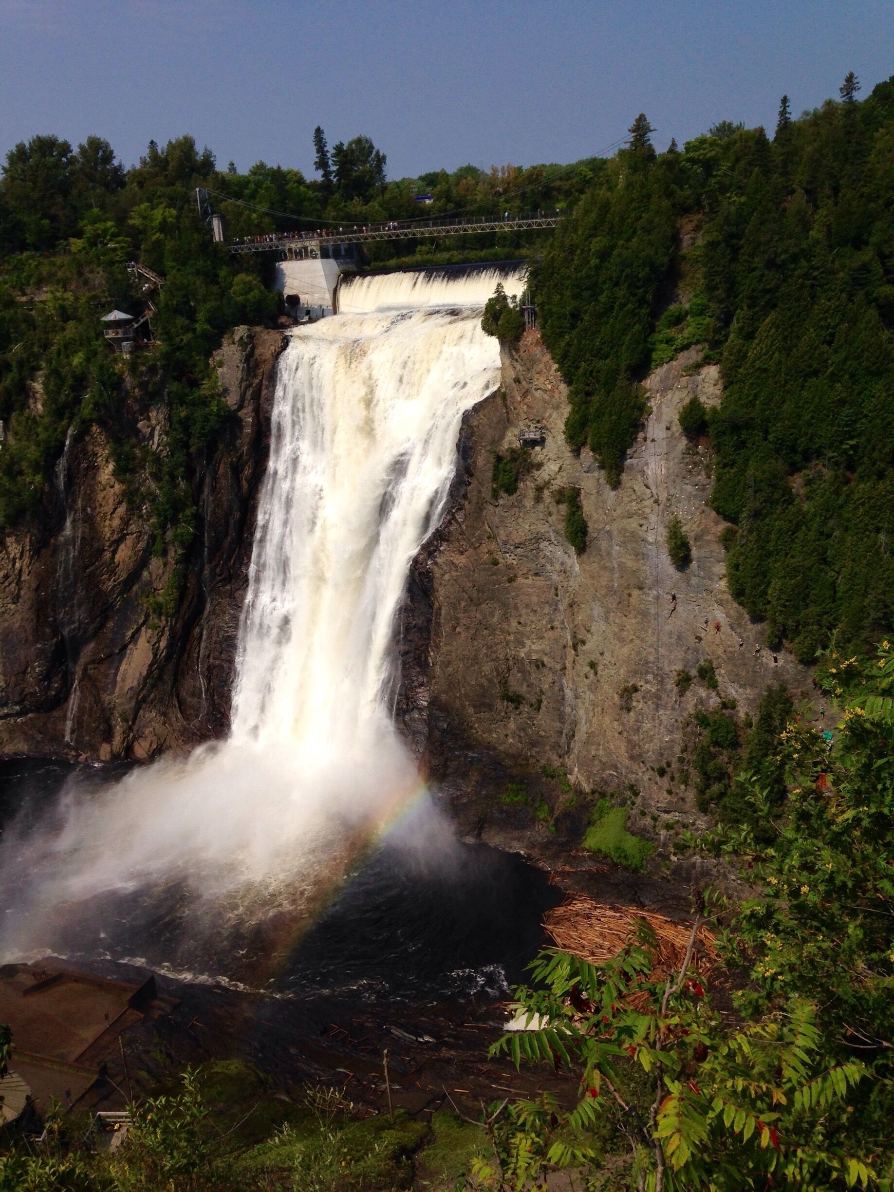 The actual waterfall. It's higher than Niagra! Ft. A rainbow
