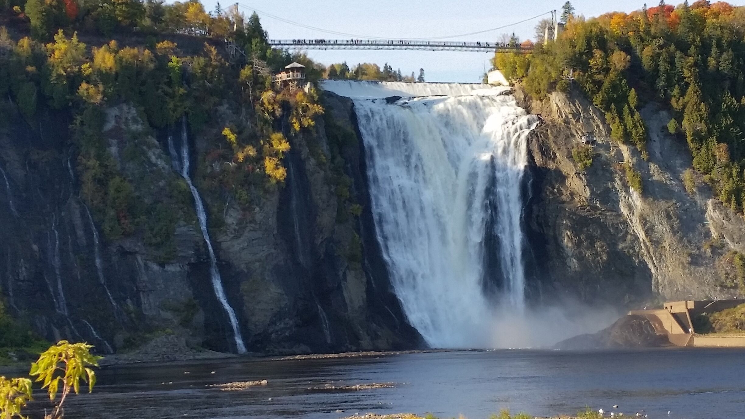 Huge waterfall near Quebec City