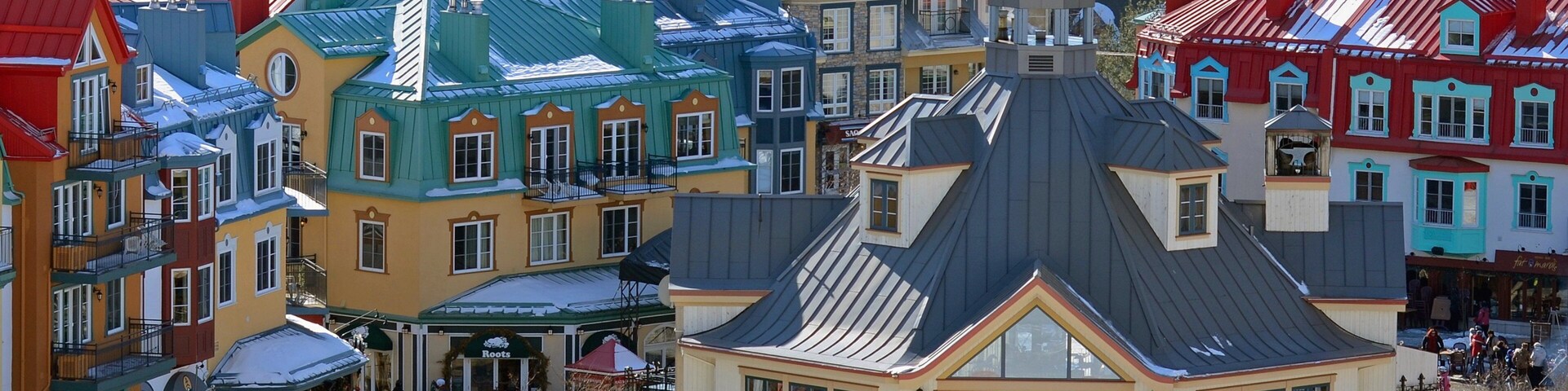 Mont-Tremblant Ski Resort featuring a small town or village
