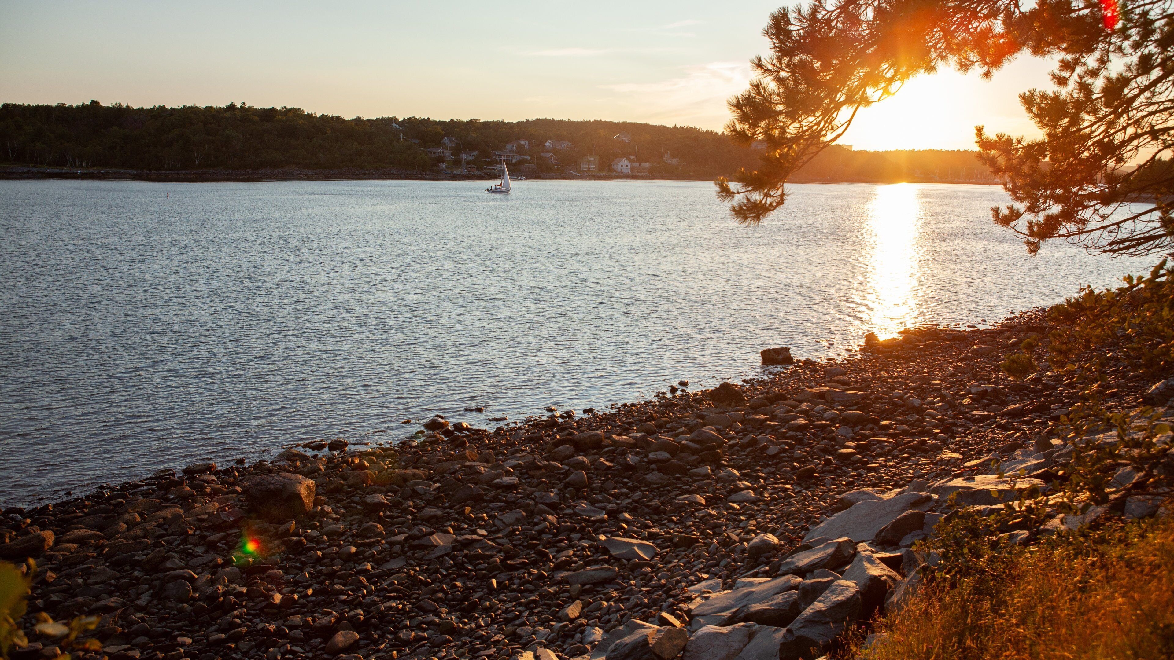 Point Pleasant Park featuring a river or creek and a sunset