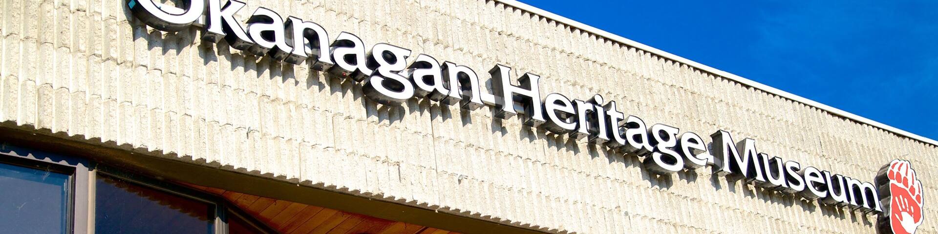 Okanagan Heritage Museum featuring signage