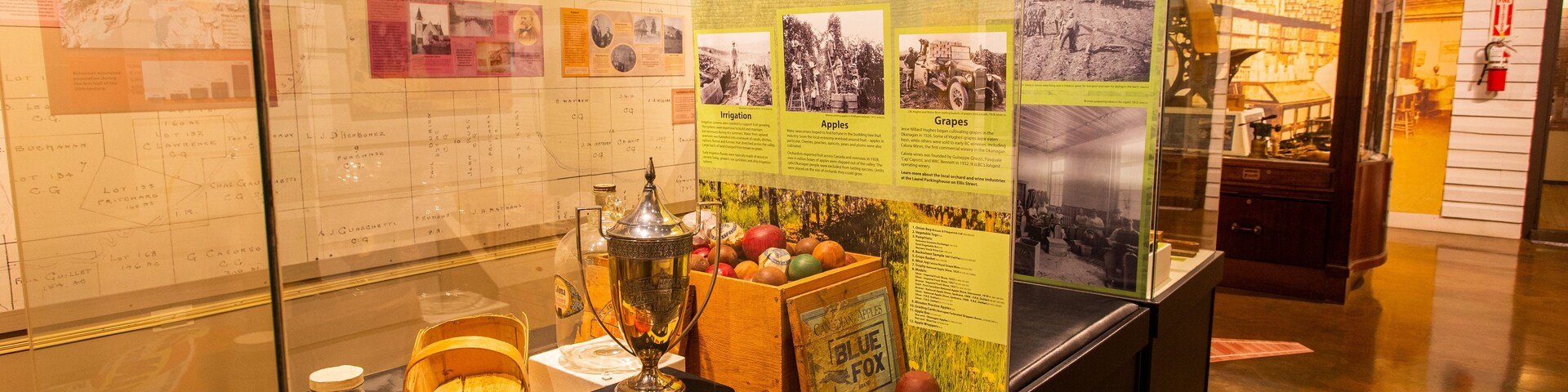 Okanagan Heritage Museum featuring heritage elements and interior views
