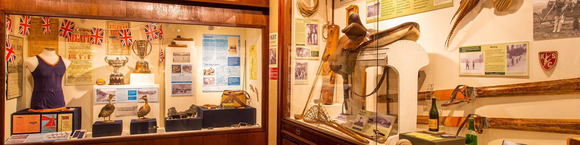 Okanagan Heritage Museum featuring interior views