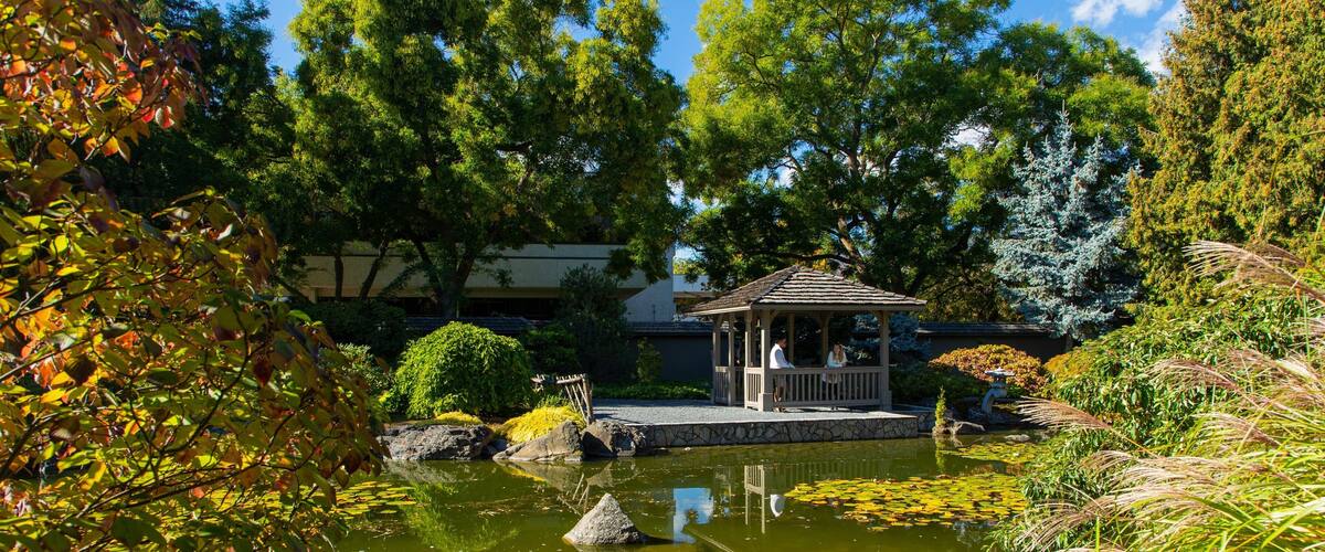 Kasugai Gardens featuring a pond