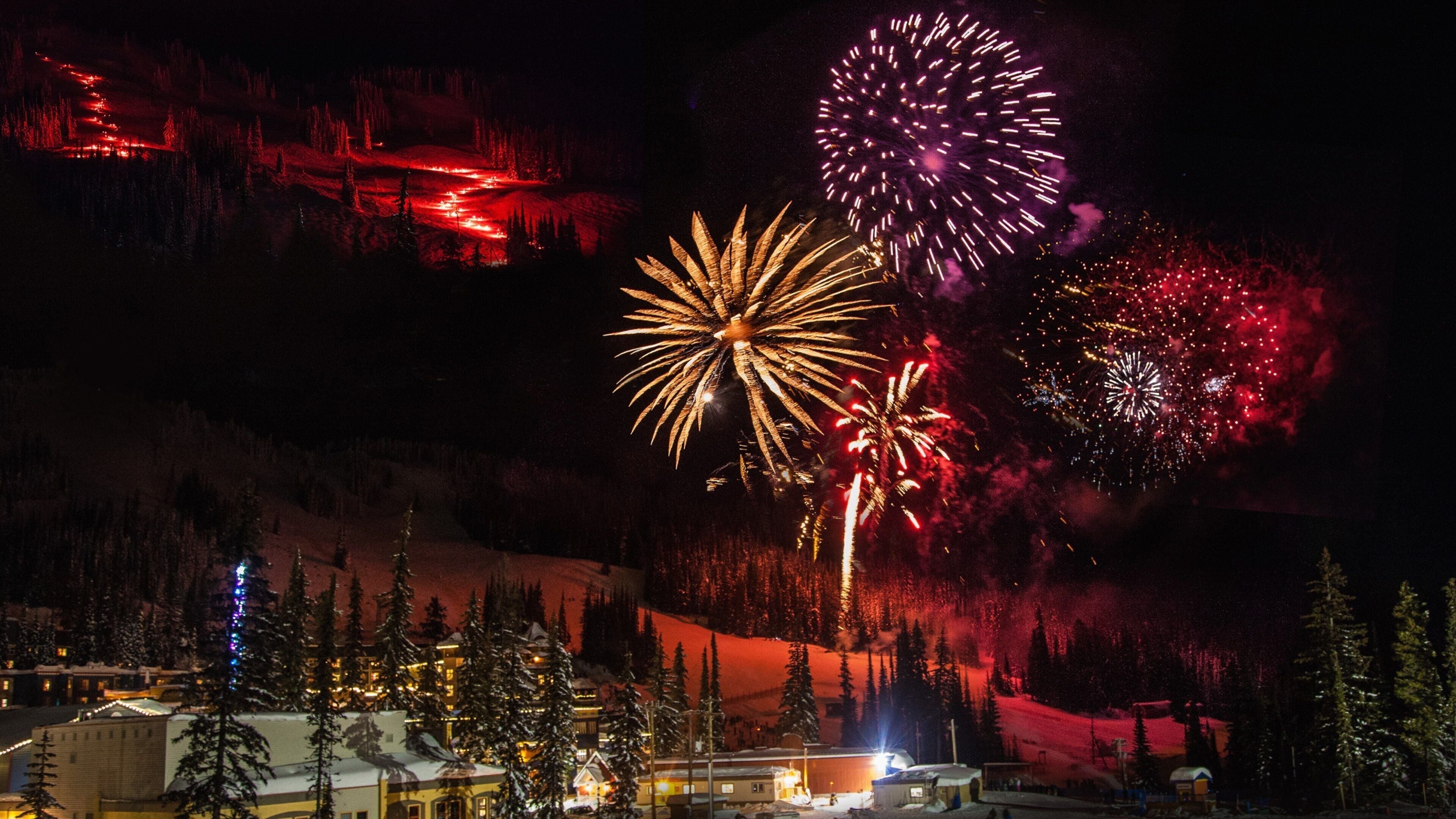 Silver Star Ski Resort featuring a luxury hotel or resort and night scenes