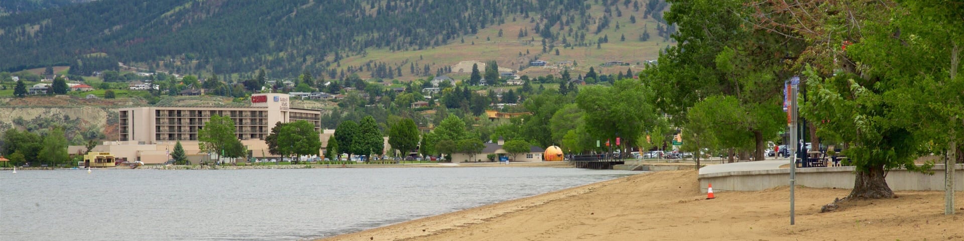 オカナガン ビーチ 表示 小さな町あるいは村, 静かな風景 と ビーチ