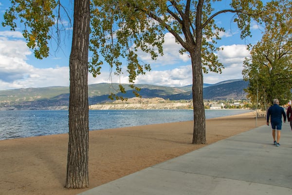 Okanagan Beach featuring street scenes and general coastal views as well as a couple