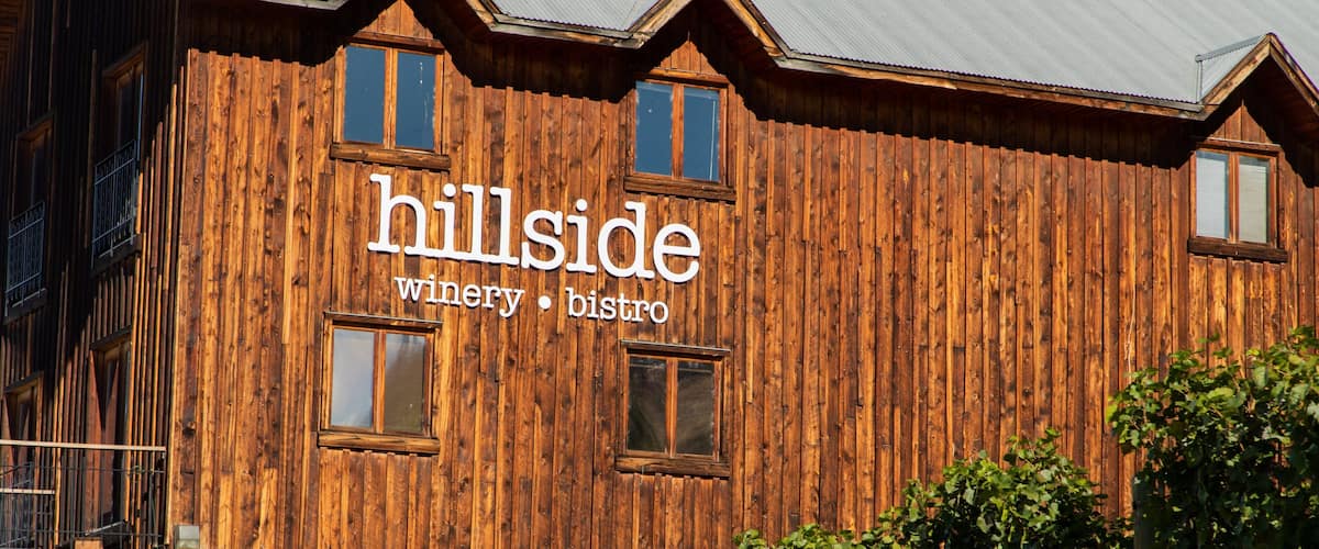 Hillside Estate Winery which includes signage