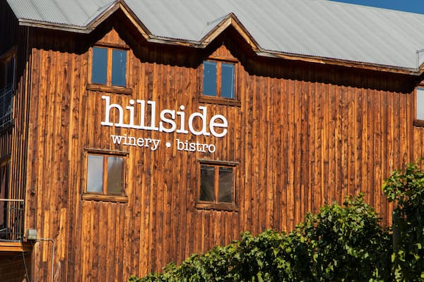 Hillside Estate Winery which includes signage