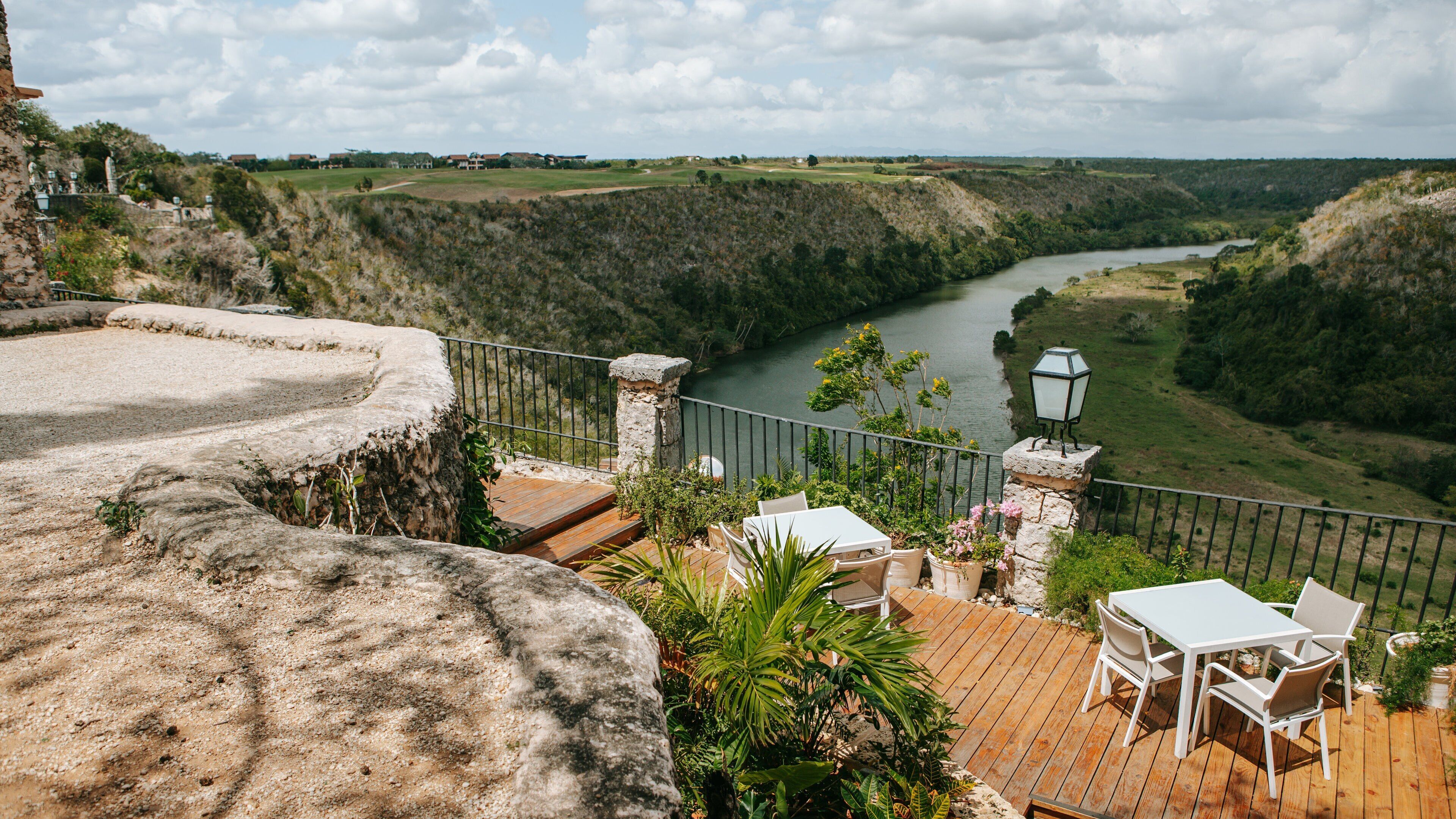 Altos de Chavon Village featuring views, tranquil scenes and a river or creek