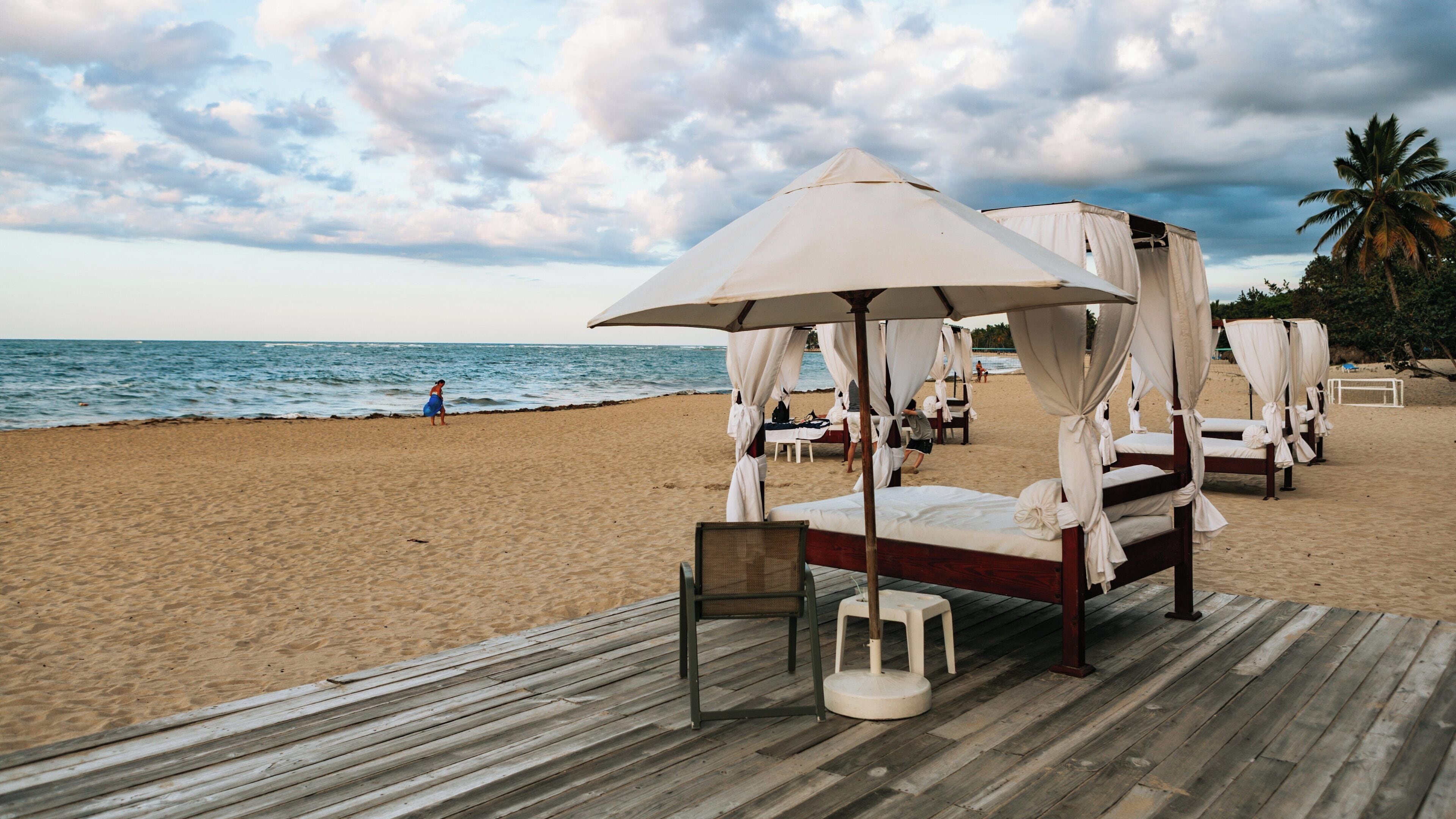 Relaxation and tranquility at Playa Dorada beach in Puerto Plata, Dominican Republic on a sunny day