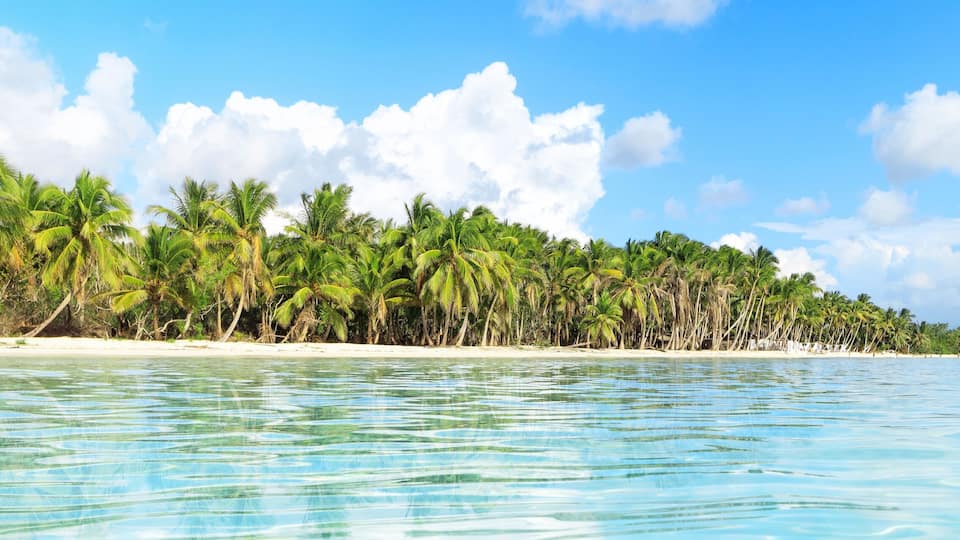 Secluded beach on Saona Island, La Romana, Dominican Republic