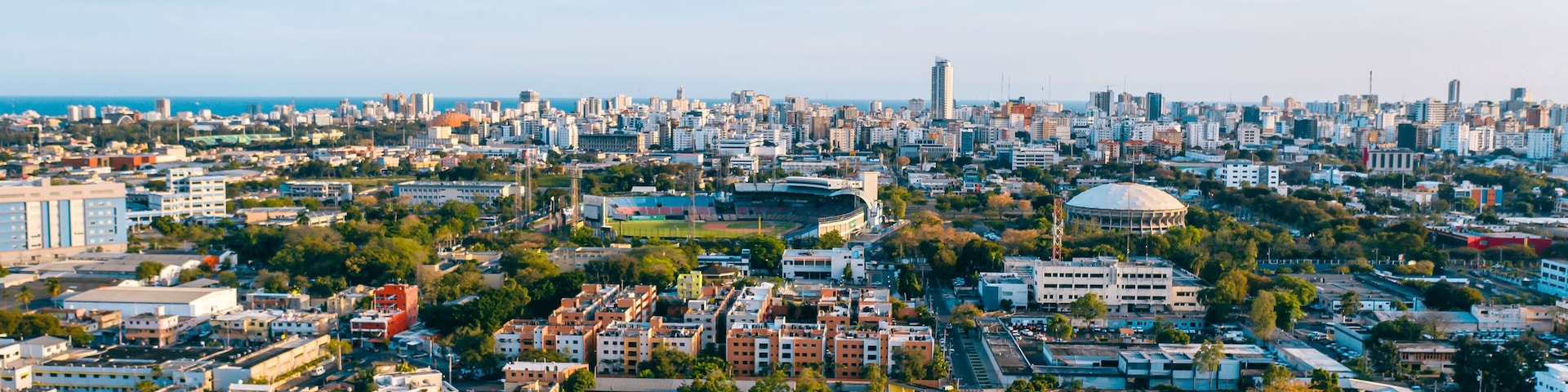 Vista del Estadio Quisqueya, Santo Domingo, República Dominicana.