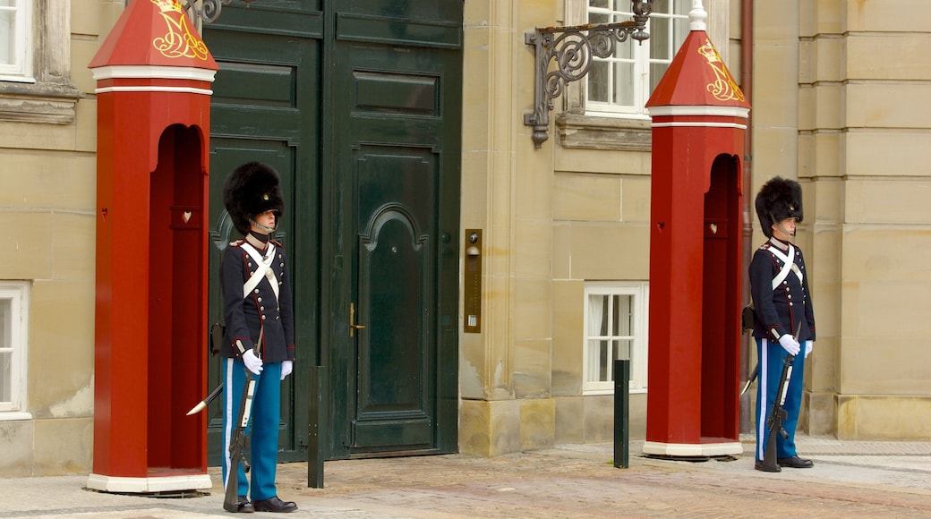 Amalienborg Palace which includes military items and chateau or palace