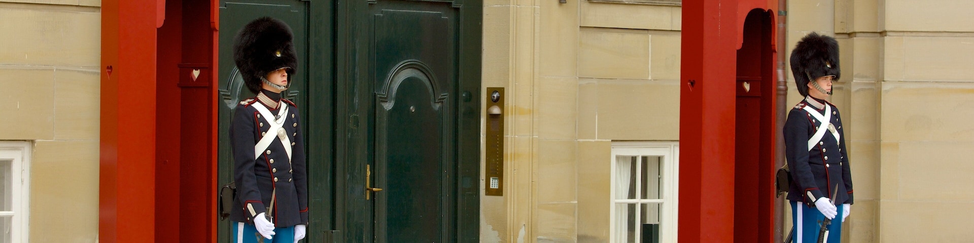 Palacio de Amalienborg ofreciendo artículos militares y castillo o palacio