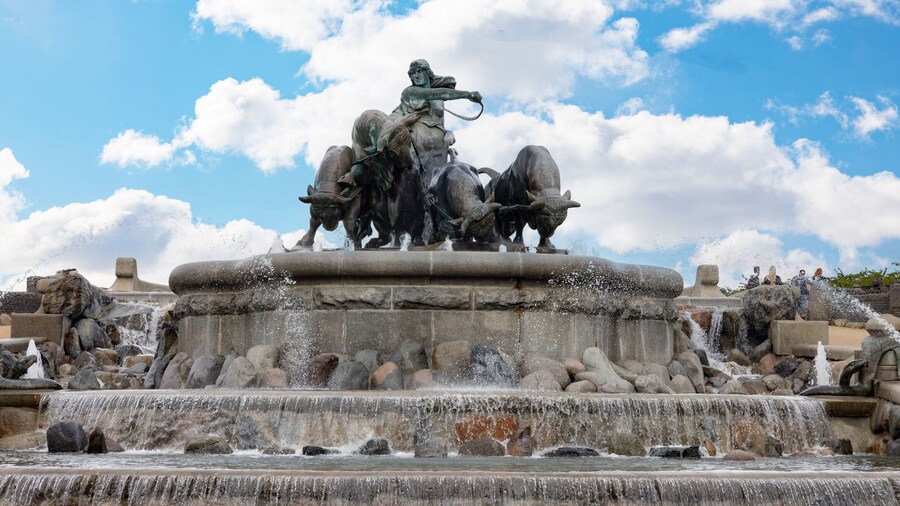 The Gefion Fountain And St. Alban's Church, Copenhagen Denmark ,Europe