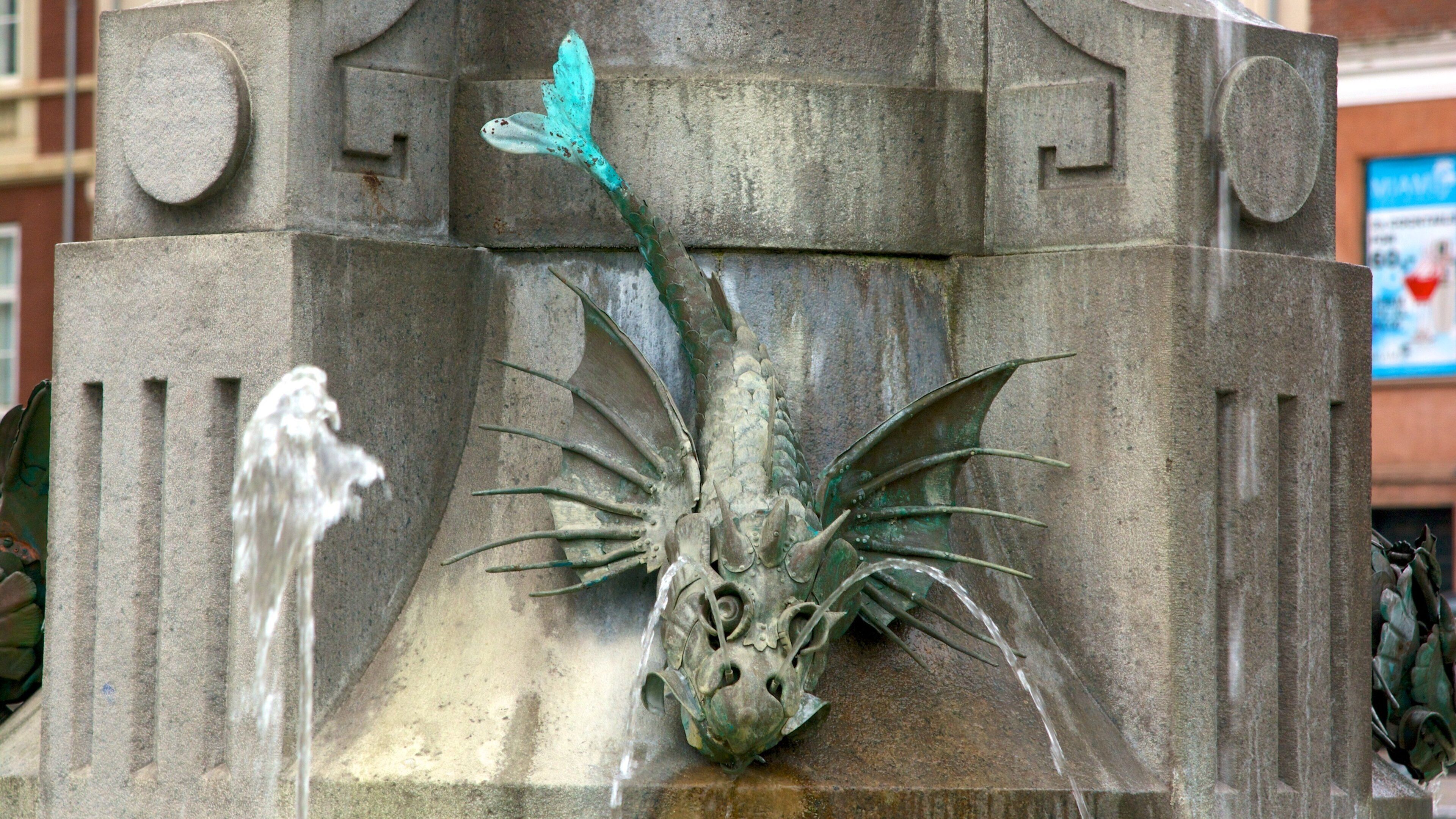 Caritas Fountain showing a fountain