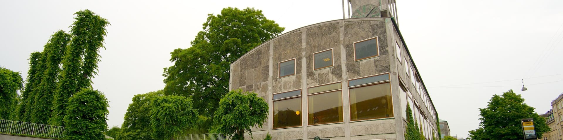 Aarhus City Hall featuring street scenes, flowers and heritage elements