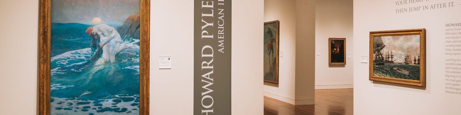 Delaware Art Museum which includes signage, art and interior views