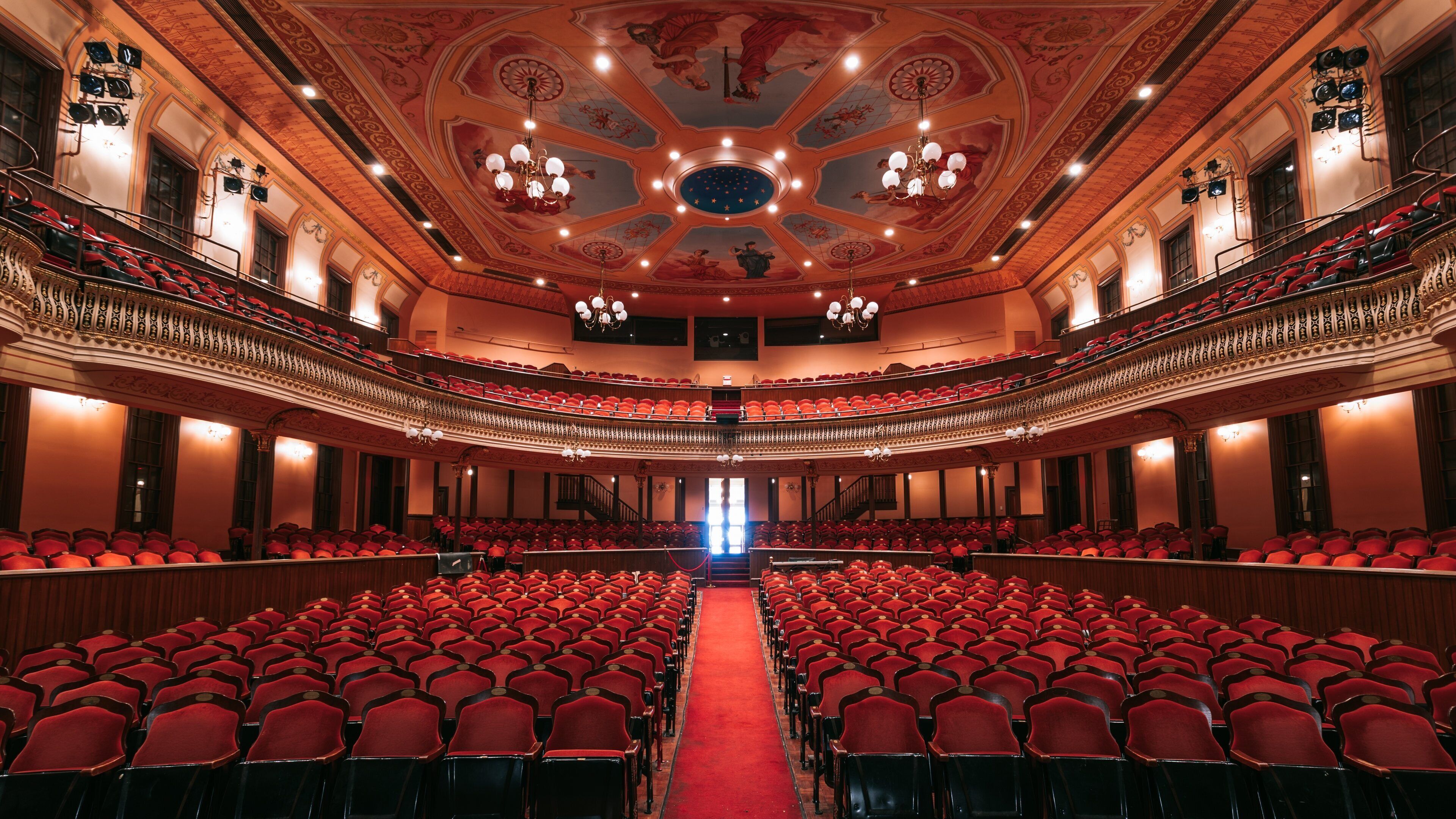 Grand Opera House which includes interior views and theater scenes
