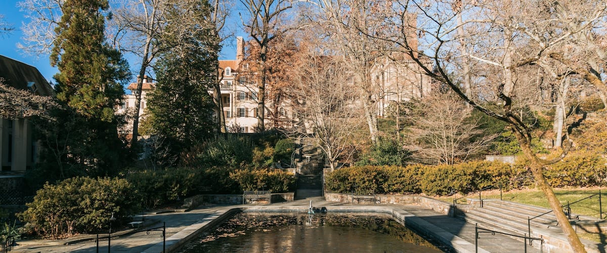 Winterthur Museum, Garden and Library featuring a garden and a pond