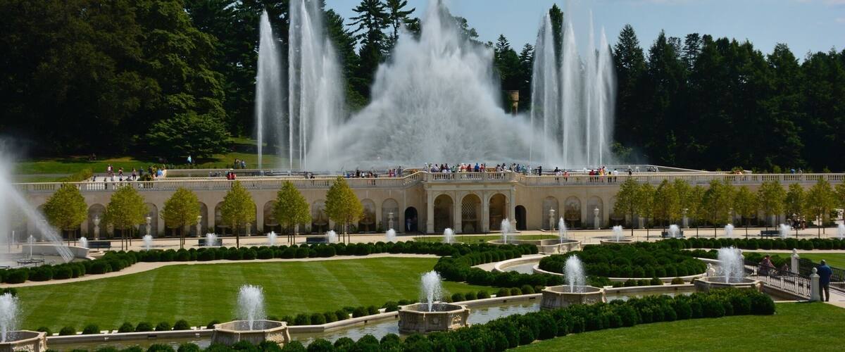 Main fountains at Longwood Gardens