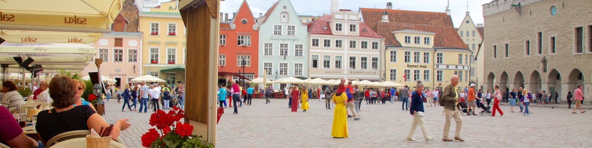 Rathausplatz welches beinhaltet Platz oder Plaza und historische Architektur