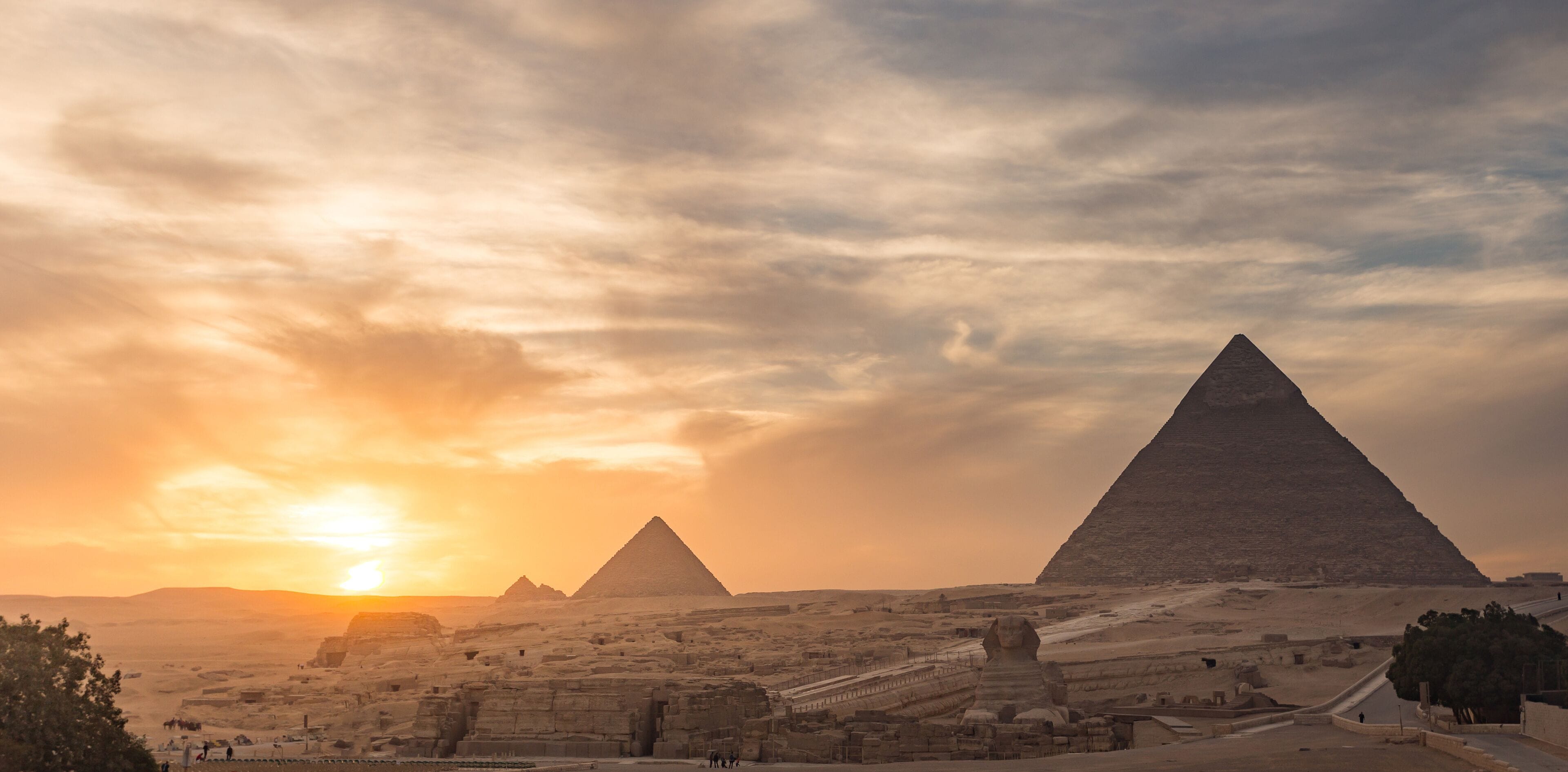 Egypt. Cairo - Giza. General view of pyramids