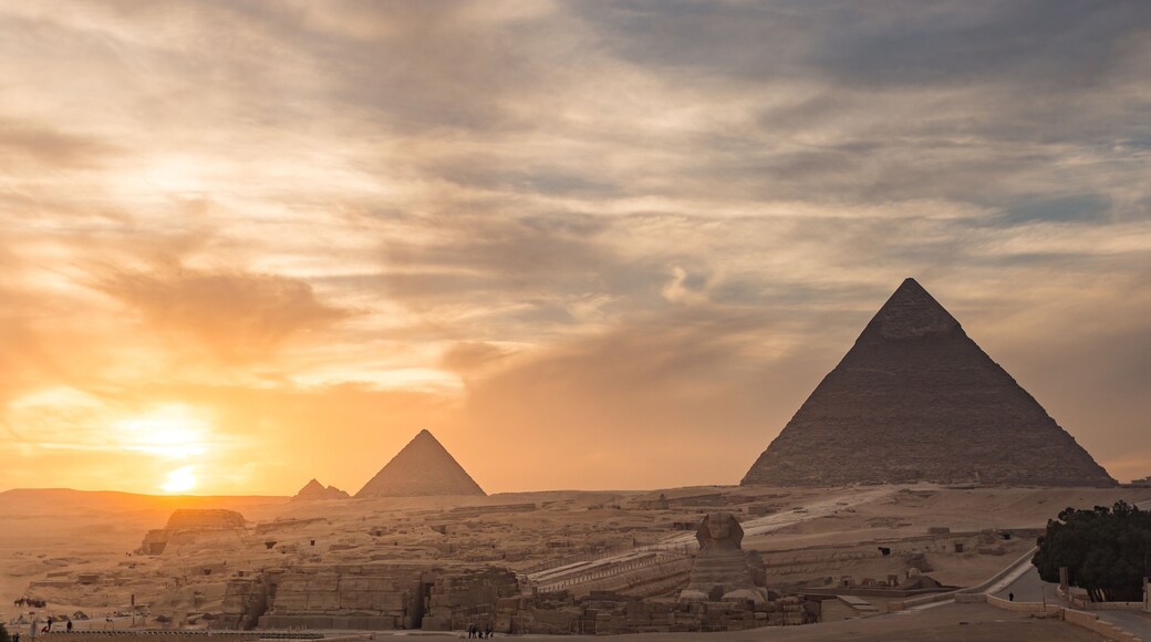 Egypt. Cairo - Giza. General view of pyramids