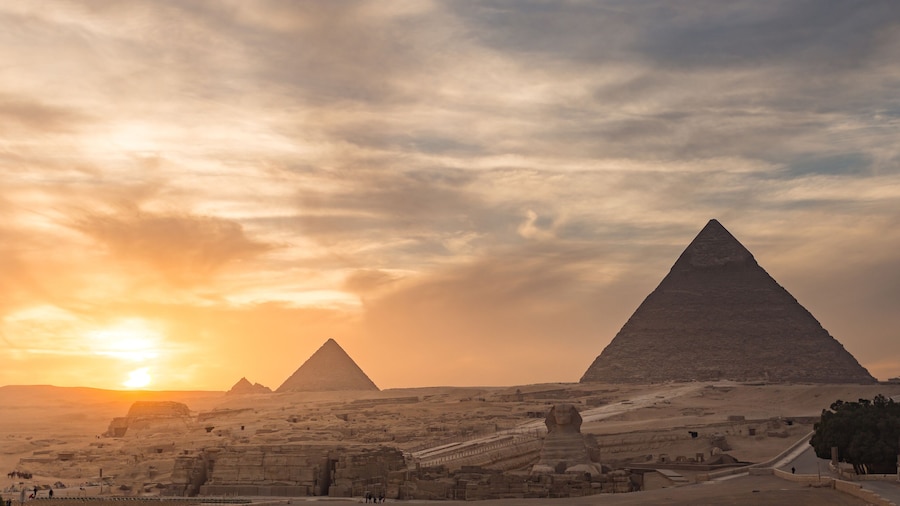 Egypt. Cairo - Giza. General view of pyramids