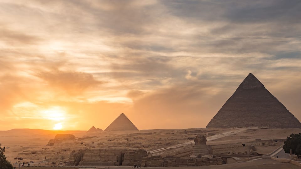 Egypt. Cairo - Giza. General view of pyramids