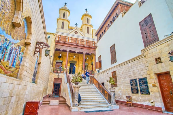 The main landmark in Coptic district in Cairo, Egypt
