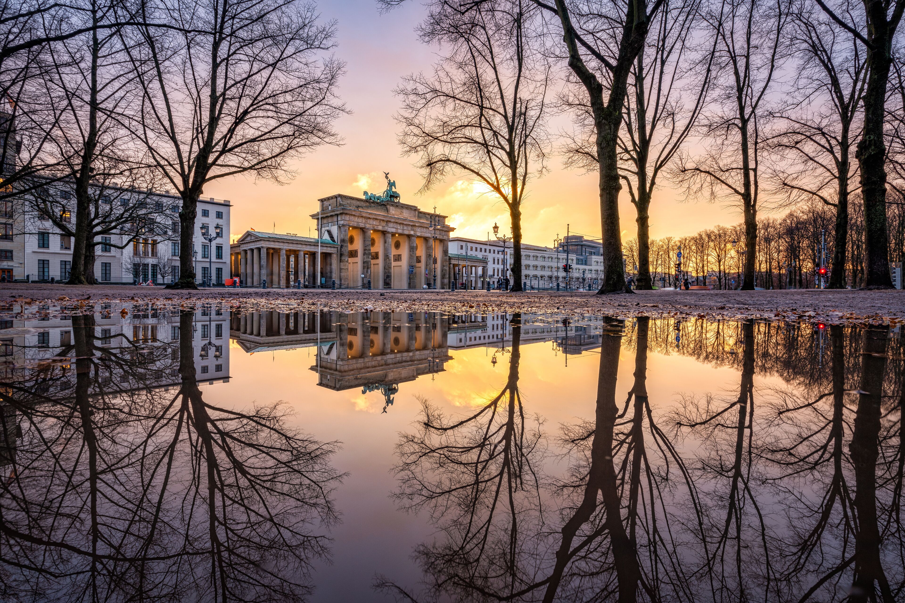 Brandenburger Tor im Winter, Berlin, Deutschland