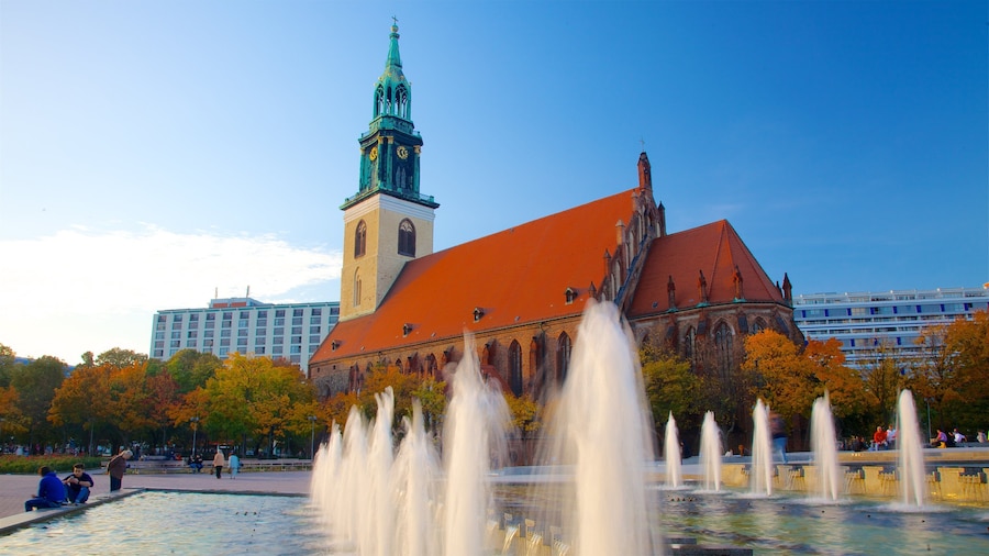 Marienkirche featuring a square or plaza, heritage architecture and a church or cathedral