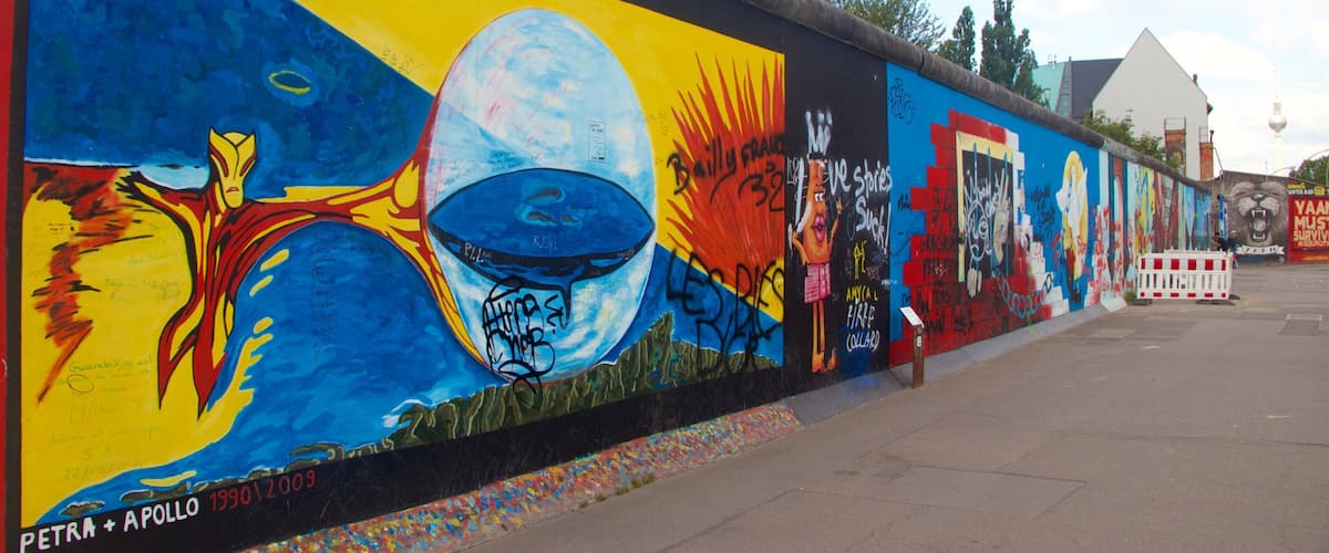 East Side Gallery inclusief kunst en kunst in de open lucht